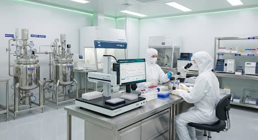 Modern South Korean veterinary pharmaceutical research cleanroom